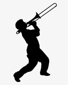 Transparent Trombone Png - Band Silhouette, Png Download, Free Download