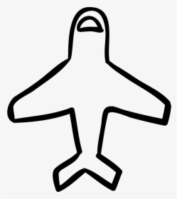 Airplane Outline Pointing Up - Airplane Outline Clip Art, HD Png Download, Free Download
