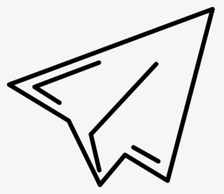 Paper Airplane Outline - Thin Plane Outline Png, Transparent Png, Free Download