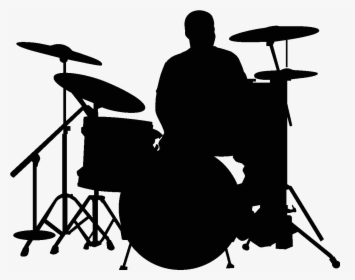 Stickers Muraux Musique Sticker Batteur Ambiance Drum - Rock Band Silhouette Svg, HD Png Download, Free Download