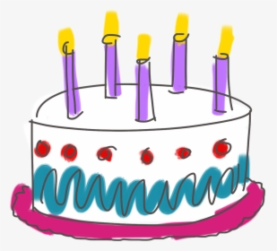 Birthday Cake Illustration Png, Transparent Png, Free Download