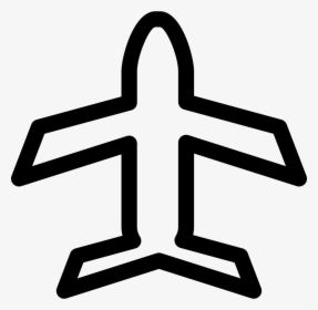 Airplane Outline Pointing Up - Vliegtuig Van Boven Tekenen, HD Png Download, Free Download