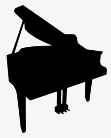 Silhouette Musique 05 Clip Arts - Grand Piano White Back Ground, HD Png Download, Free Download