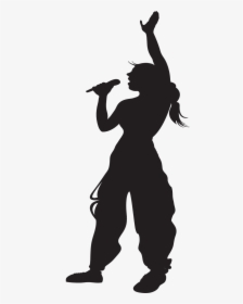 Person Singing Silhouette Png, Transparent Png, Free Download
