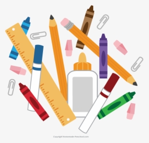 Transparent Back To School Clipart Png - School Supplies Transparent Background, Png Download, Free Download