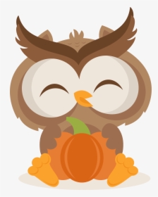 Acorn Svg Cute Cartoon - Cute Fall Owl Clipart, HD Png Download, Free Download