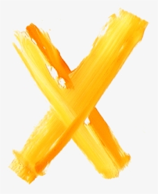 Brushpaint Font - X Brush Yellow Png, Transparent Png, Free Download
