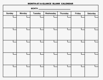 Blank Calendar Main Image - Blank Template For Calendar, HD Png Download, Free Download