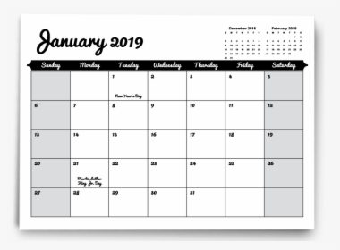 2019 2020 Calendar With Holidays, HD Png Download, Free Download