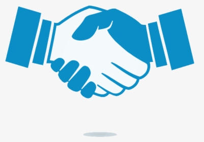 Handshake Clipart Blue - Blue And White Handshake, HD Png Download, Free Download