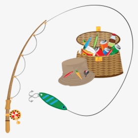 Gone Fishing Clipart - Clip Art Fishing Gear, HD Png Download, Free Download