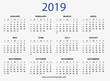 Printable Calendar 2019 20, HD Png Download, Free Download