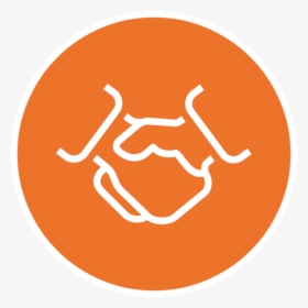 Orange Handshake Icon - Business Icon Neon, HD Png Download, Free Download