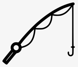 Outline Of Fishing Pole, HD Png Download, Free Download