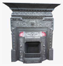 Cast Iron Victorian Fireplace Transparent Background - Iron Fireplace Transparent Png, Png Download, Free Download