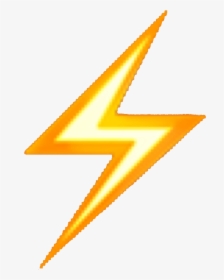 #lightning #bolt #emoji #yellow #aesthetic #png #overlay - Iphone Lightning Bolt Emoji, Transparent Png, Free Download