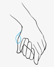 Clip Art Holding Really Easy Drawing - Easy Hand Holding Something Drawing, HD Png Download, Free Download
