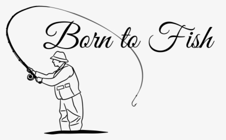 Born To Fish, Fishing, Fish, Sport, Water, Underwater - Line Art, HD Png Download, Free Download