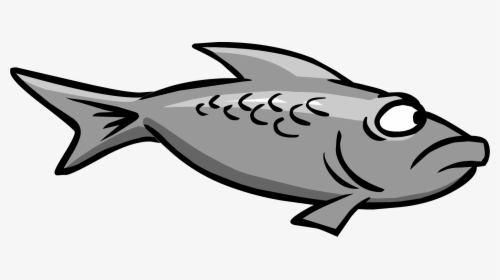 Image Grey Fish Swimming - Club Penguin Grey Fish, HD Png Download, Free Download