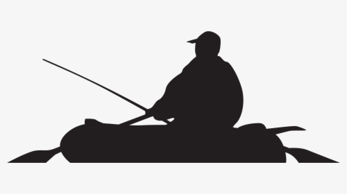 Fisherman Silhouette Png - Silhouette Of Fisherman In Boat, Transparent Png, Free Download