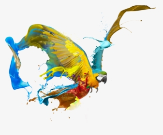 Graphic Art Png - 3d Paint Splash Blue, Transparent Png, Free Download
