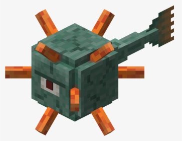 Minecraft Fish Png - Guardian From Minecraft, Transparent Png, Free Download