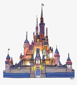 Sleeping Beauty Castle Fantasyland Cinderella Castle - Cartoon Sleeping Beauty Castle, HD Png Download, Free Download