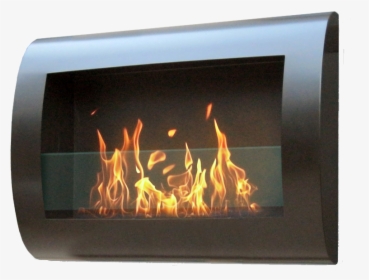 Bio Fireplace Outdoor Fireplace Ethanol Fuel Fireplace - Ethanol Fireplace Black Wall Mount, HD Png Download, Free Download