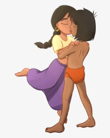 Mowgli Png File - Jungle Book 2 Mowgli And Shanti Kiss, Transparent Png, Free Download