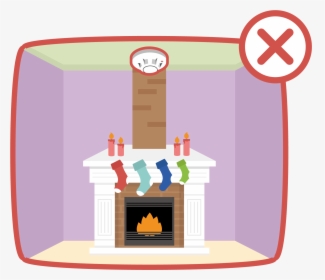 Smoke Detector Fireplace - Cartoon, HD Png Download, Free Download