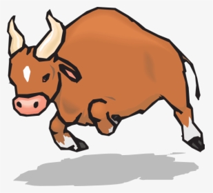 Charging Bull Svg Clip Arts - Bull Clip Art, HD Png Download, Free Download