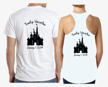 Cinderella Castle Silhouette Png - Mickey Mouse T Shirts Back, Transparent Png, Free Download