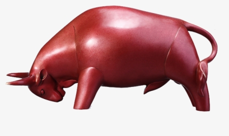 Charging Bull Modern Sculpture - Bull, HD Png Download, Free Download
