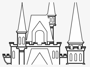 Disneyland Clipart Disney Castle - Castles Black And White, HD Png Download, Free Download