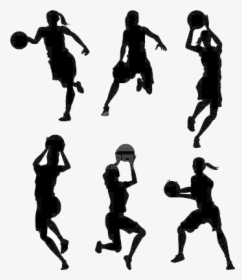 Women"s Basketball Female Stock Photography - Girl Playing Basketball Silhouette Png, Transparent Png, Free Download
