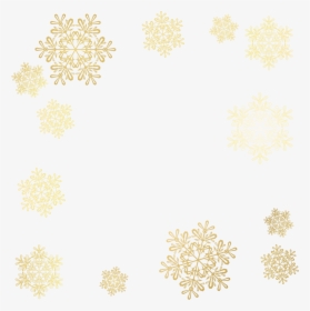 Golden Snowflakes Area Painted Pattern Vector White - Gold Snowflake Png, Transparent Png, Free Download