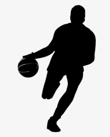 Basketball Jumpman Silhouette Nba Slam Dunk - Boy Silhouette Basketball Player, HD Png Download, Free Download
