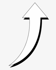 Curve Computer Icons White Clip Art - Curved Arrow Pointing Up, HD Png Download, Free Download