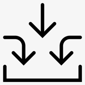 White Arrow Pointing Down Png - Multiple Inputs Icon Svg, Transparent Png, Free Download