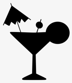 Cocktail Glass Png Black White, Transparent Png, Free Download