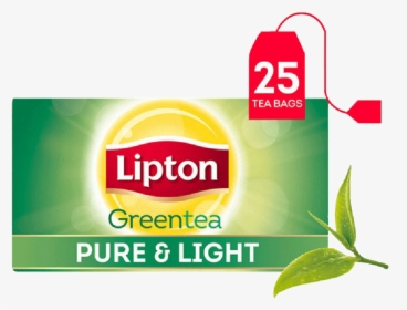 Lipton Green Tea Pure Light 25 Tea Bags - Lipton, HD Png Download, Free Download
