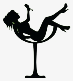 Lady In Martini Glass Silhouette Clipart , Png Download - Lady In Martini Glass Silhouette Png, Transparent Png, Free Download