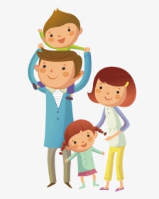 Parents Clipart 2 Parent - Family With Two Children Clipart, HD Png Download, Free Download