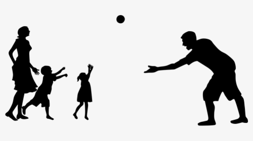 Boy Child Dad - Family People Silhouette Png, Transparent Png, Free Download