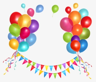 Transparent Party Streamer And Balloons Png Picture- - Party Streamers And Balloons, Png Download, Free Download