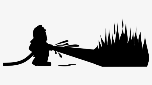 Clip Art File Put Out Fire - Silhouette Fireman Png, Transparent Png, Free Download