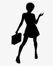 Transparent Waiter Silhouette Png - Woman Silhouette Purse, Png Download, Free Download