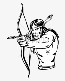 Native American Bow And Arrow Drawing Png Image With - Native American Bow And Arrow Drawing, Transparent Png, Free Download