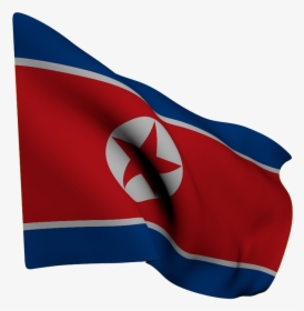 Flag, North Korea, Star, Red, Blue, White, Stripes - Bandeira Da Coreia Do Norte Png, Transparent Png, Free Download