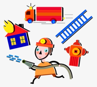 Graphic Royalty Free Ladder Vector Fireman, HD Png Download, Free Download
